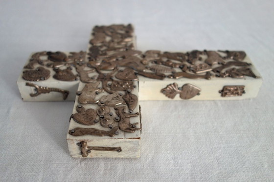 Image 1 of Wundertätiges Kreuz der Estela Ogazon, Religiöse Volkskunst, Mexiko