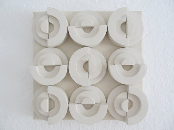Textured Art "Geometrical" 30 × 30 Cm – Paintings & Drawings, Canvas (photo 3 of 8)