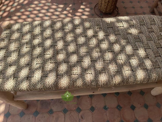 Handgemaakte bank – Bankjes, Rattan, Wood (photo 7 of 8)