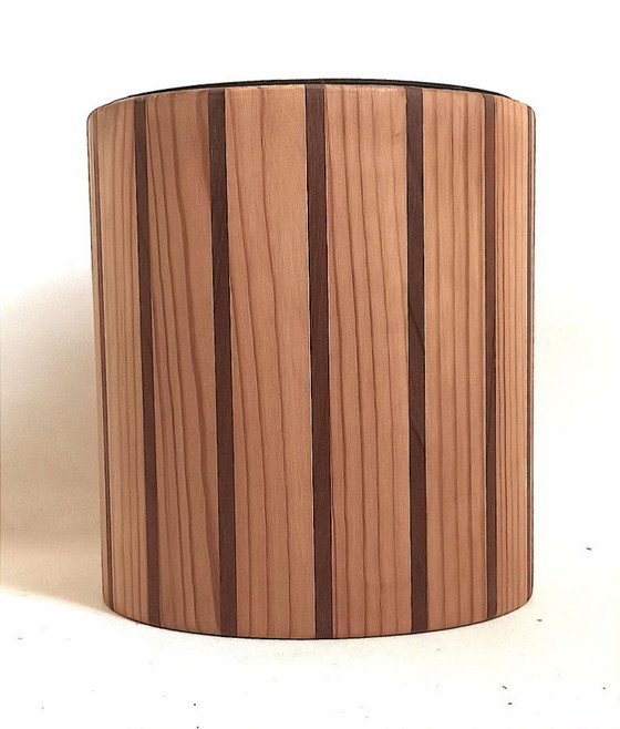 Image 1 of Scandinavische houten ijsemmer of flessenkoeler Hoogte 22,5 cm