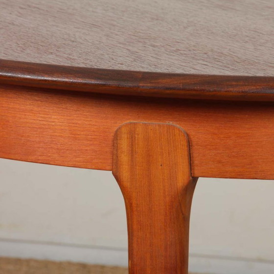 Image 1 of Extendable round teak dining table, Scandinavian design, 1960