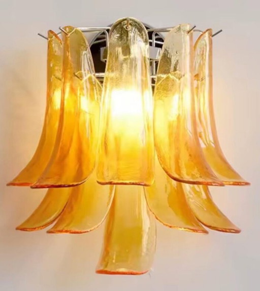 Vintage Murano glass Wall lights by Mazzega, 1970s