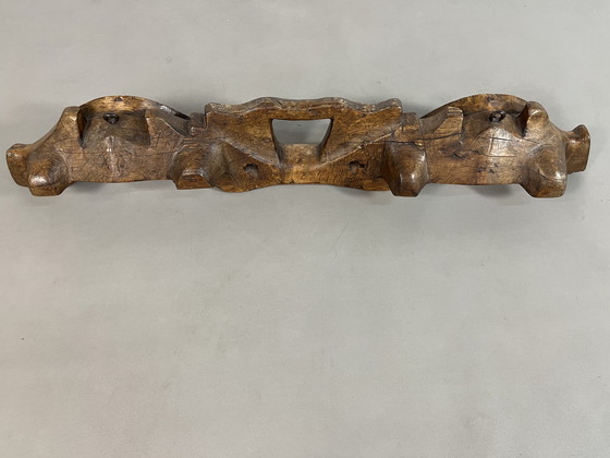 Image 1 of Appendiabiti d'epoca con giogo, molto patinato