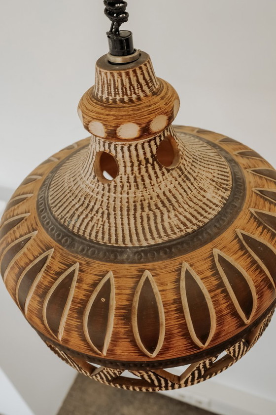 Lampada a sospensione vintage in ceramica proveniente dalla Danimarca, anni '70. – Lampade a sospensione (photo 7 of 10)