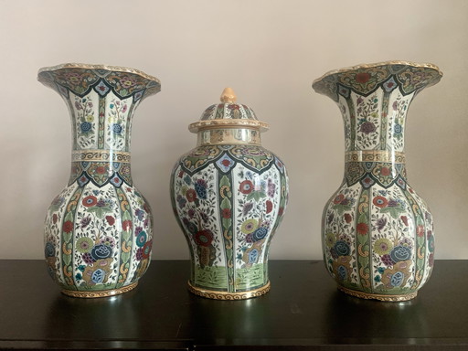1x set vazen Delft Petrus Regout