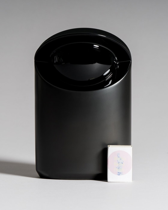 Image 1 of Duo vase et coupe « Nautica » en porcelaine noire, série Porcelaine Noire, années 1980, par Jan van der Vaart pour Rosenthal Stu