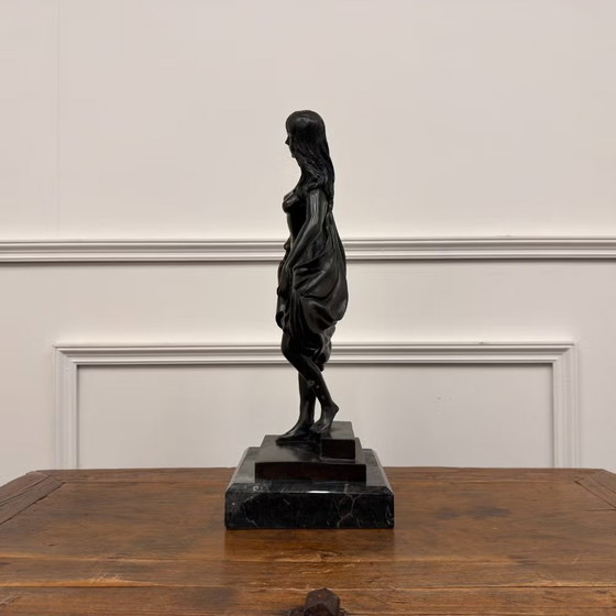 Scultura in bronzo da Amphitrite di Michel Anguier, Scrivanie, Marmo, Marrone, Barok (foto 10 di 11)