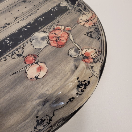 Image 1 of Bandeja de Cerámica con Motivos Florales, Poterie Galtié, 80’s – Francia