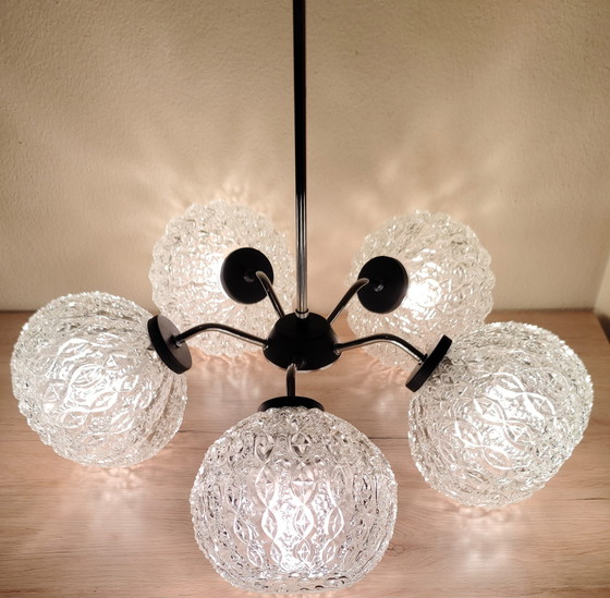 Image 1 of Lámpara de araña de 5 luces, años 70