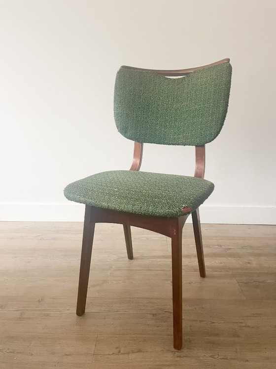 Image 1 of Set 4 vintage eetkamerstoelen | herstoffeerd