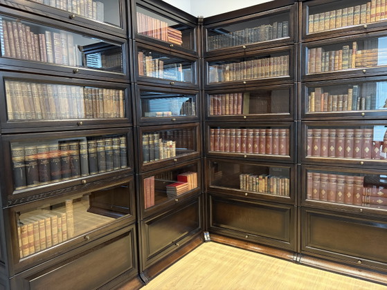 Corner Bookcase Model Globe Wernicke – Glass, Wood (photo 12 of 15)