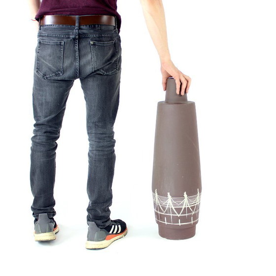 Image 1 of Enorme keramische vaas, Tsjecho-Slowakije 1960