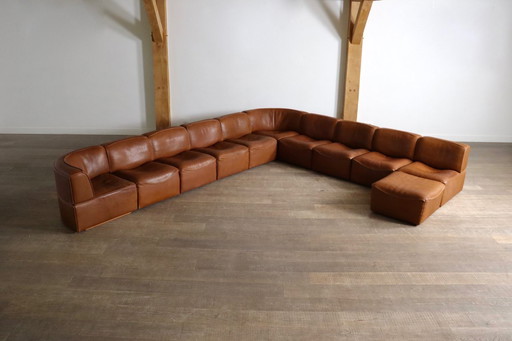 De Sede DS 15 XL Modular leather Sofa, Switzerland 1970s