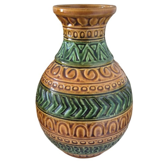 Bay Keramik Vase 92-30, West Germany, Bay Keramik West Germany, Ceramic, Brown, Vintage (photo 2 of 5)