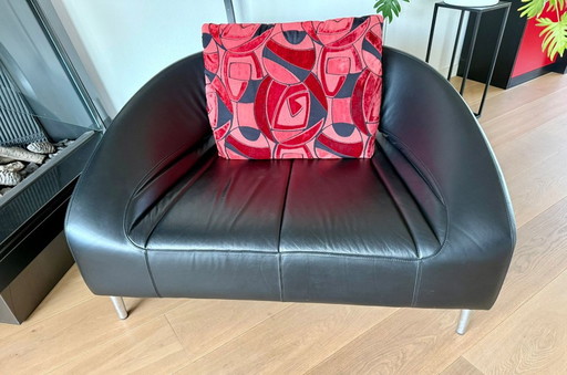 Beautiful Leolux sofa (240+260 cm) and loveseat Vol de Reve