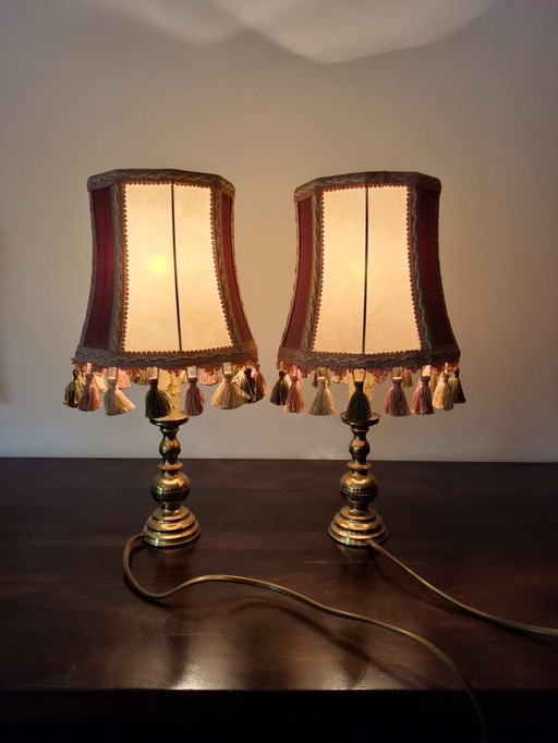 2 Empire-style table lamps