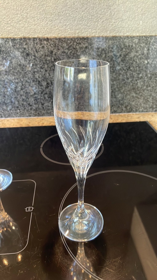 Verres à champagne en cristal