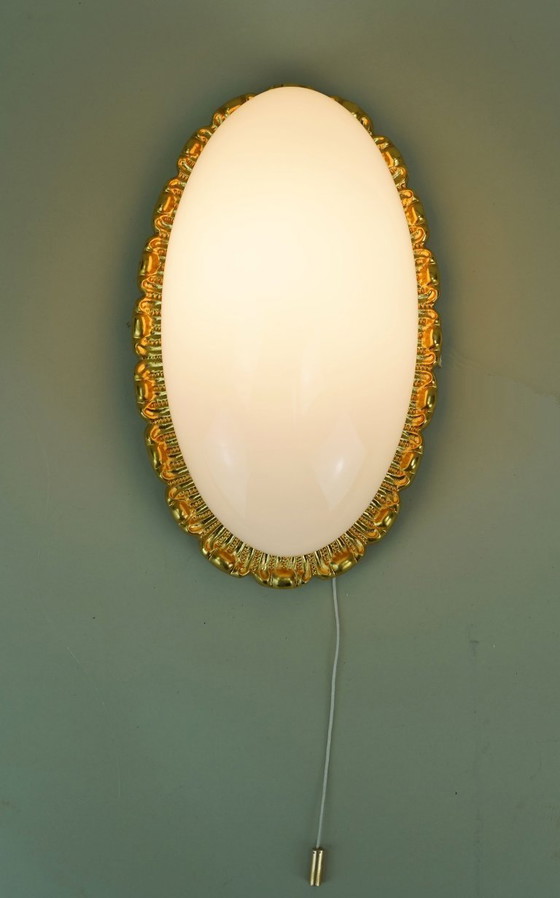 Mid Century Lampada a bacchetta Limburg A 234 Opalglas Aluminium Vergoldet 70er 80er Jahre (photo 10 of 15)