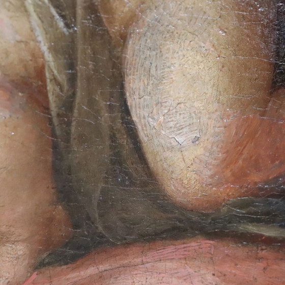 Image 1 of Pintura religiosa antigua al óleo sobre lienzo, Italia, siglo XVIII.