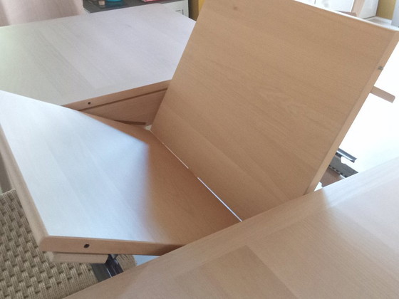 Image 1 of Set of table with 6 chairs in beech