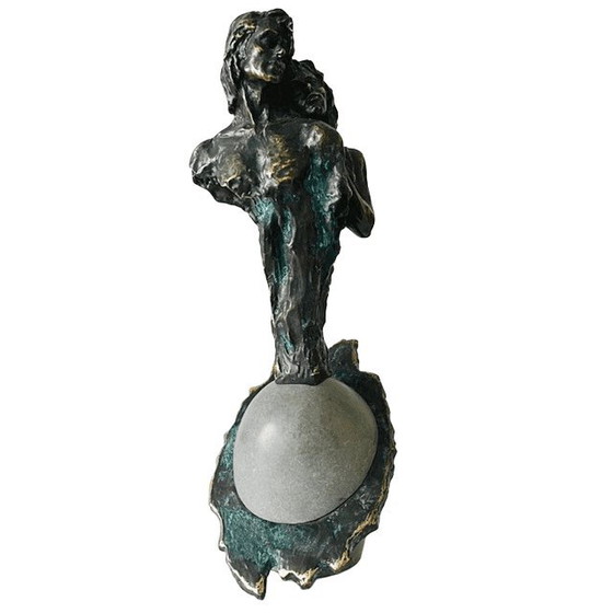 Image 1 of Vintage André Paor bronze sculpture bronze L'amour de Margo 41 cm 1990s
