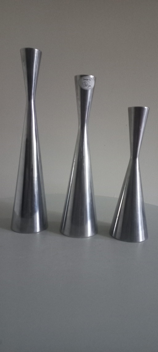 Vintage design chromen kandelaars Erika Pekkari  Ikea