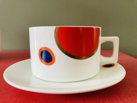 Image 1 of Tetera con taza y platillos Corry Ammerlaan