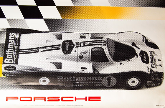 Image 1 of Original Porsche Endurance World Champion 1985 Poster Plakat – Rothmans 962C XL 102 x 76cm