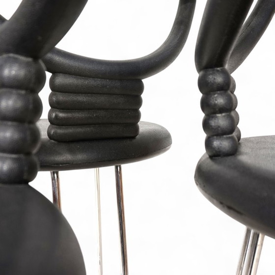 Image 1 of Fasem Italia 3-piece set of postmodern bar stools by Nobu Tanigawa, 1990