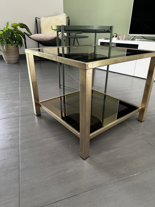 2x Belgo Chrom gold plated coffee tables