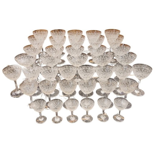 Glaswerk / Baccarat kristallen glazen, 41 stuks, model Rohan, jaren 1930 – Frankrijk