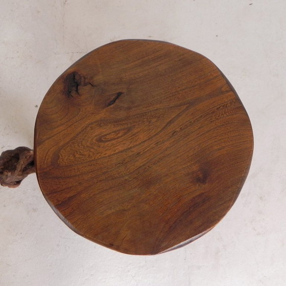 Image 1 of Ensemble de 3 tabourets de bar vintage en fibres végétales, années 1960
