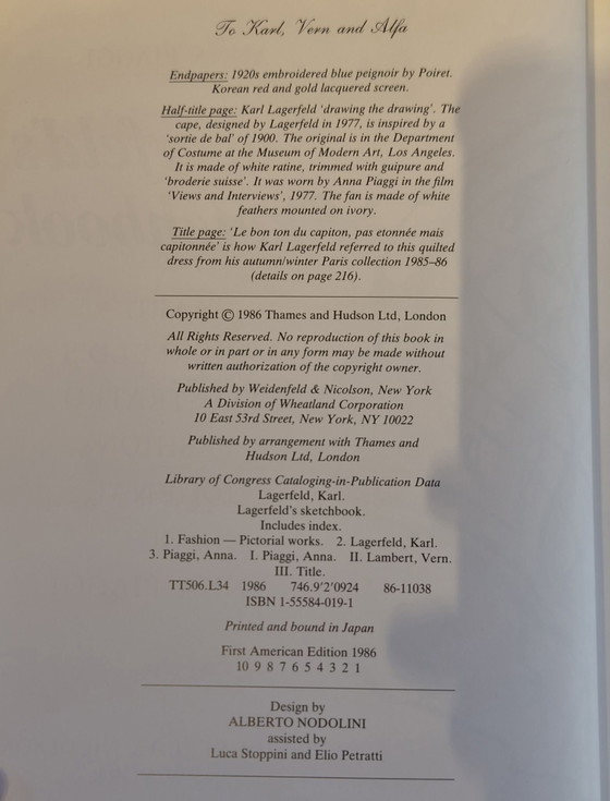 Sketchbook di Karl Lagerfeld (1986) Prima edizione – Libri d'arte, Carta (photo 10 of 15)