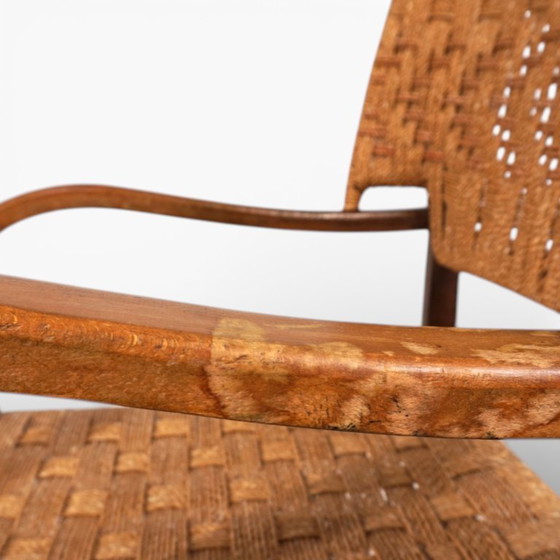 Image 1 of Conjunto de dos sillas Bauhaus de tejido de cuerda de Erich Dieckmann, 1930