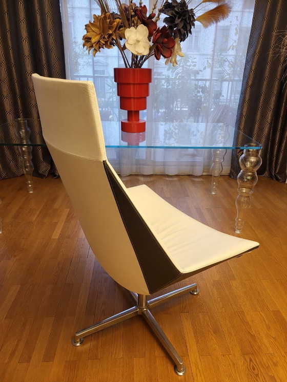 Image 1 of Kastel Kayak fauteuil in wit leer, Italië
