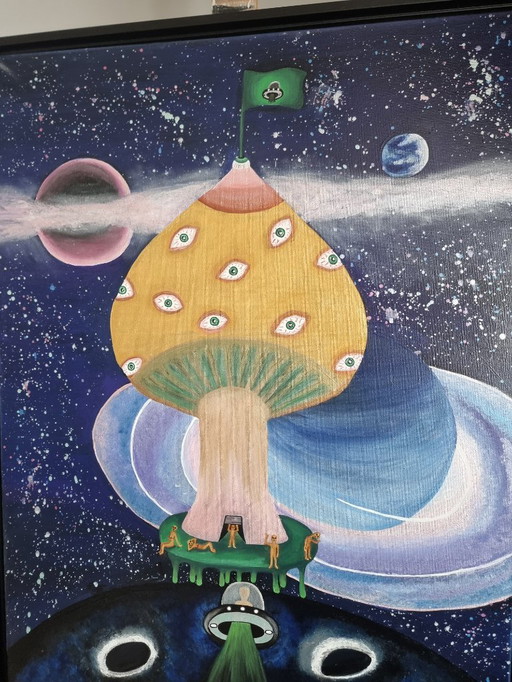 Frances Eckhardt - Fantasy artwork Hand-painted aliens 60x80 cm