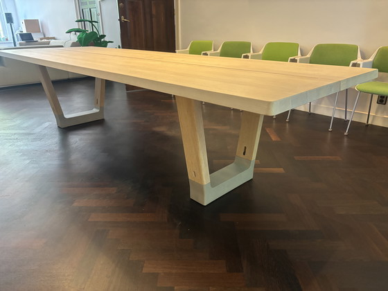 Image 1 of Table à manger Arco Base 100x320cm chêne béton naturel