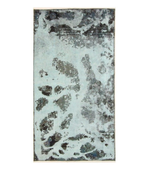 Orientalische Handgeknüpfter Vintage Art Klassik & Relief Design 140 x 75 cm Grau,Gruen Farbe