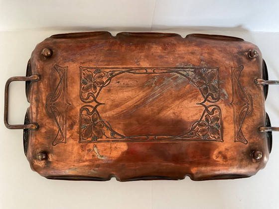 Image 1 of Art Nouveau dienblad rond 1910 WMF