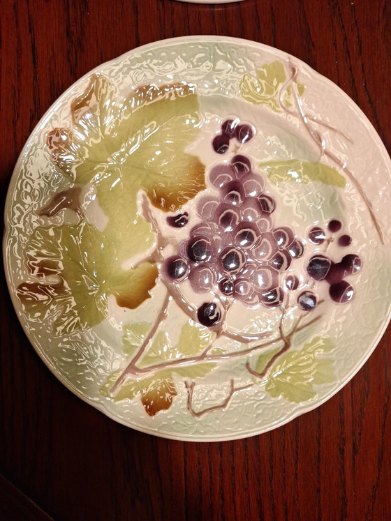 Image 1 of 6 platos de postre de mayólica/barbotina St Clément 