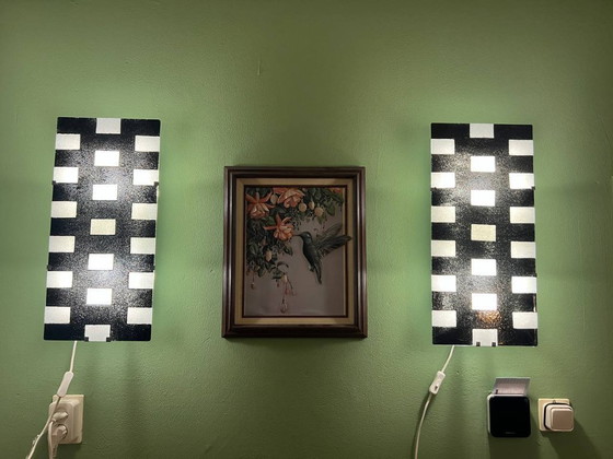 Image 1 of Vintage Set IKEA Gyllen lampen 2 sets glazen (+1losse glas)