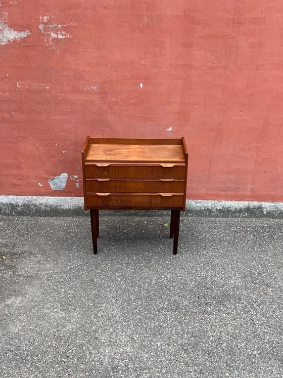 Image 1 of Cassettiera/comodino vintage danese in teak, anni '60