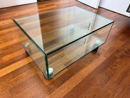 Mooie Glazen Bijzettafel En/Of Tv Meubel – Glass, Metal (photo 2 of 5)