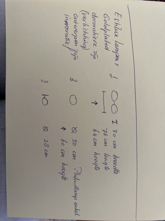 Image 1 of Estilux Wandlamp Goldplated (Set van Drie, Mag Ook Los!)