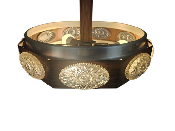 Image 1 of Lakro Amstelveen - hanglamp - Ufo lamp - houtfineer - aluminium - 60's