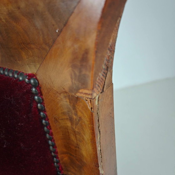 Sofá Empire de nogal rojo, principios del siglo XIX. – Sofás (Couches), Wood (photo 6 of 12)