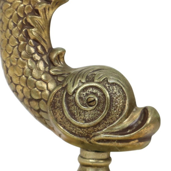 Posacenere da terra Mid Century Delfino mitico Francia 48cm – Oggetti decorativi, Marble, Brass (photo 10 of 14)