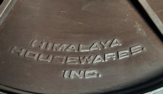 Image 1 of Vintage 1970s Himalaya Ice Jar – Retro Orange Stripes Ice Bucket with Tongs – Mid-Century Bar Essential