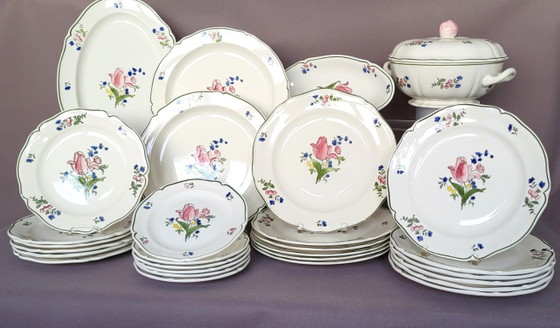Image 1 of 💕GIEN "LORRAINE" 30-piece dinner service in perfect condition