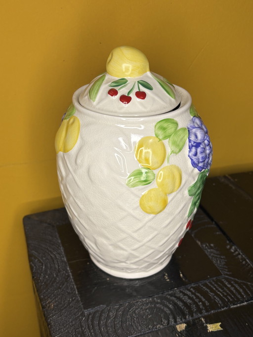 Vintage Wade England Zuckertopf / Topf mit Tisch – Obstdekor